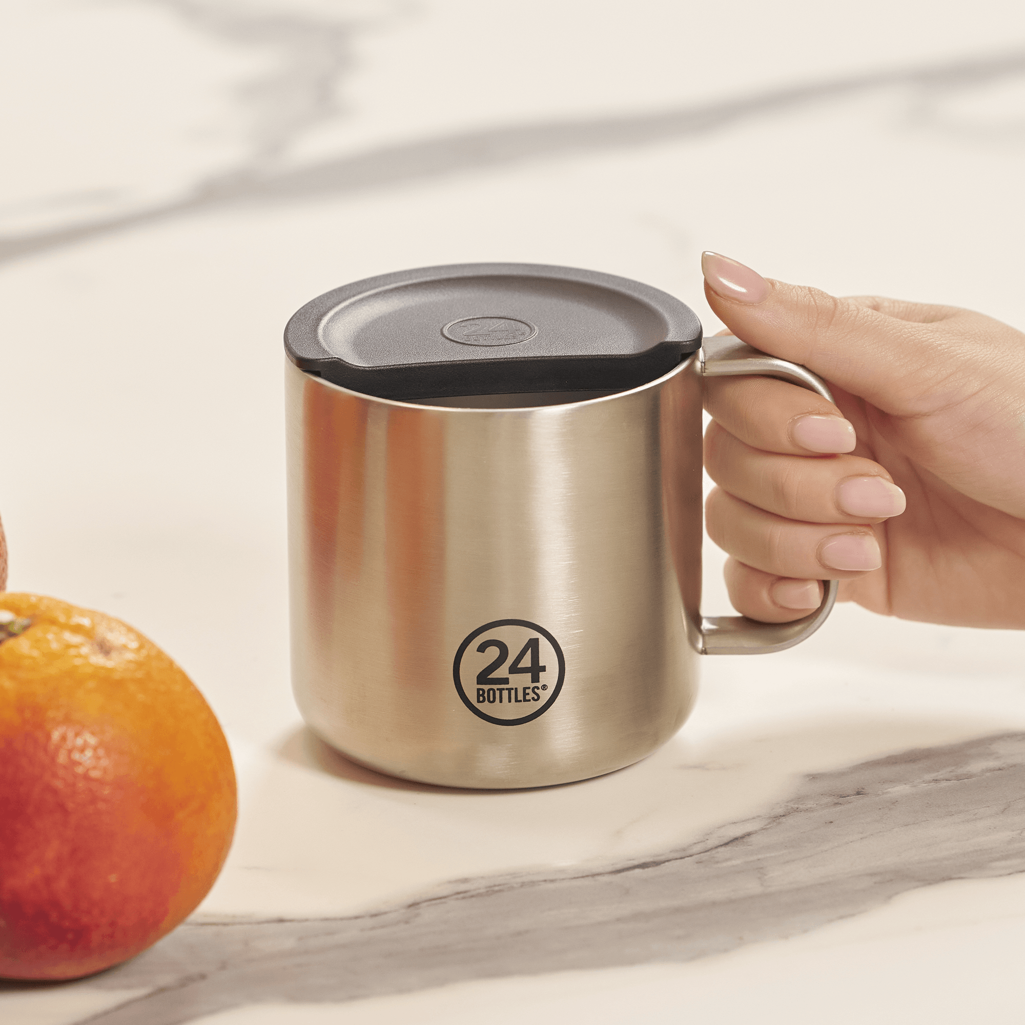 Casa Mug | Brushed Steel - 340 ml